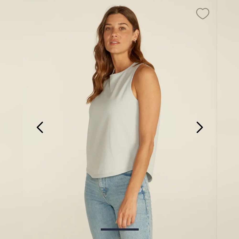 NWT Women's BYLT BASICS "ESSENTIAL DROP-CUT TANK TOP" IN COLOR CADET & SIZE S - Picture 13 of 14